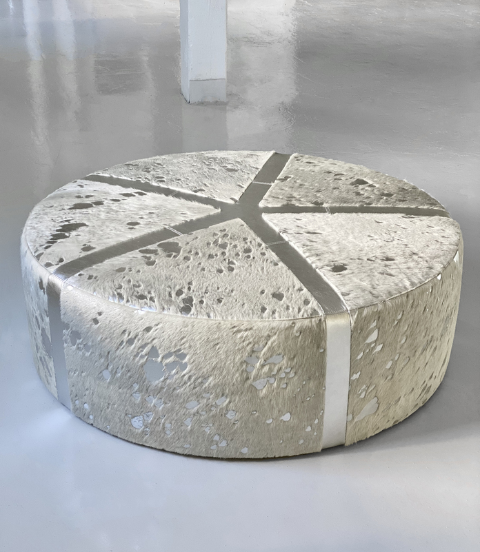 Silver leather penta - hair on hide-70-xxx